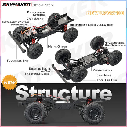 MN99s MN98 1:12 RC Rock Crawler – 2.4G 4WD Defender RTR Remote Control Car, 1/12 RC Truck Toys