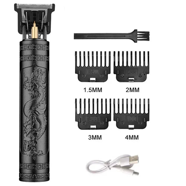 Vintage T9 Professional Electric Hair Clipper & Beard Trimmer – USB Rechargeable Portable Grooming Shaver for Men’s Hair Care & Styling Tool