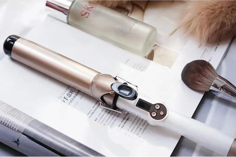 Professional Electric Hair Curler – 9-38mm Temperature Adjustable Curling Iron Wand with LCD Display