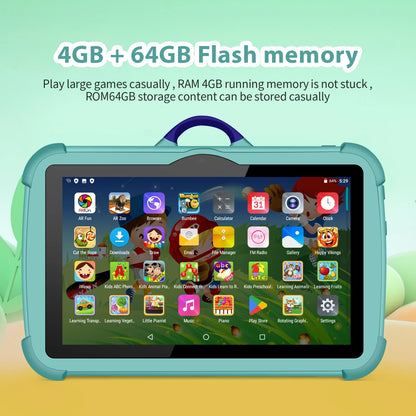 7-Inch Kids Tablet PC – Android 13, Quad-Core, 4GB RAM & 64GB ROM, Educational Learning Tablet for Children