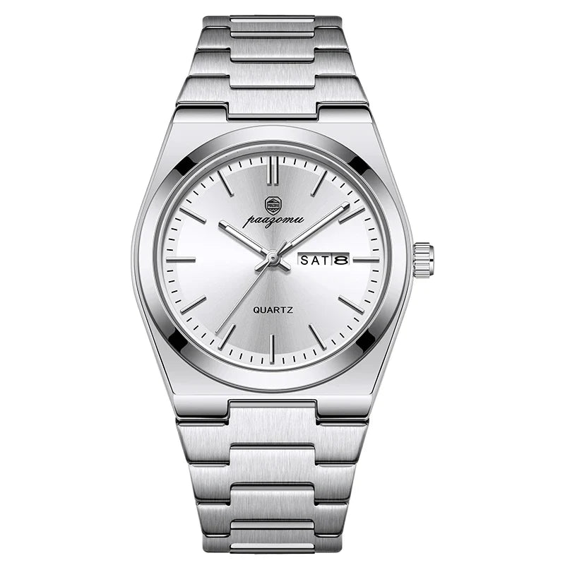 PAAZOMU Ultra Thin Minimalist Quartz Watch – Waterproof Luminous Wristwatch for Men & Women, Comfortable Everyday Style