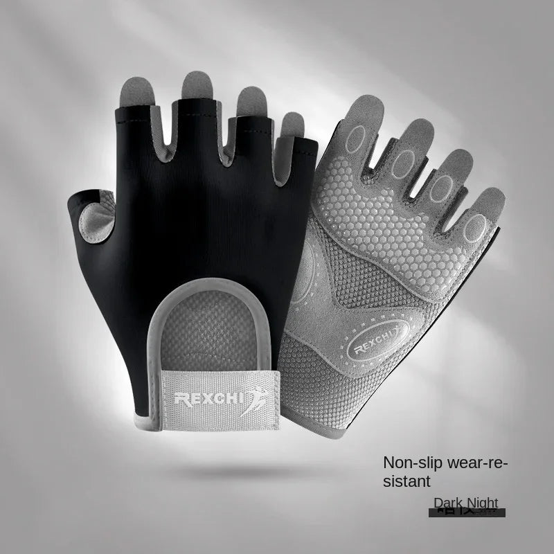 Women's Half Finger Sports Gloves – Anti-Slip, Shock-Absorbing, Breathable Fitness and Outdoor Gloves