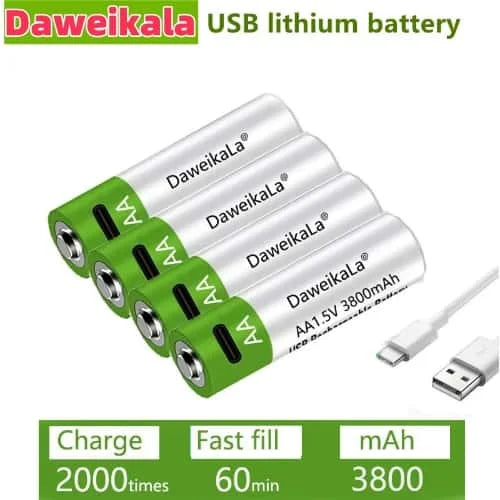 NEW 8800mAh Rechargeable AAA Alkaline Battery – 1.5V for Clocks, Mice, Computers, Toys & More