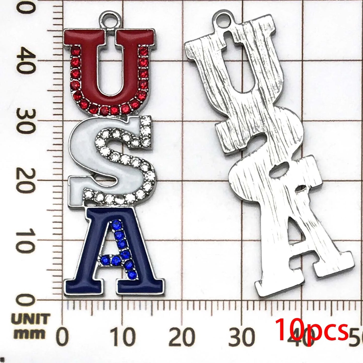 10/13pcs Enamel Flag Charms - Alloy Independence Day Pendants for DIY Bracelets Necklaces & Jewelry Making