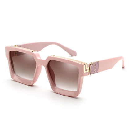 Luxury Designer Square Oversized Sunglasses — UV400 Fashion Thick Frame for Men & Women