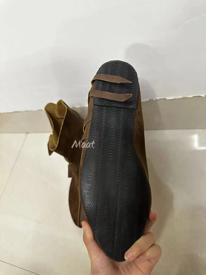 Men’s Medieval Cosplay Boots – PU Leather Ankle Shoes, Victorian Renaissance Style