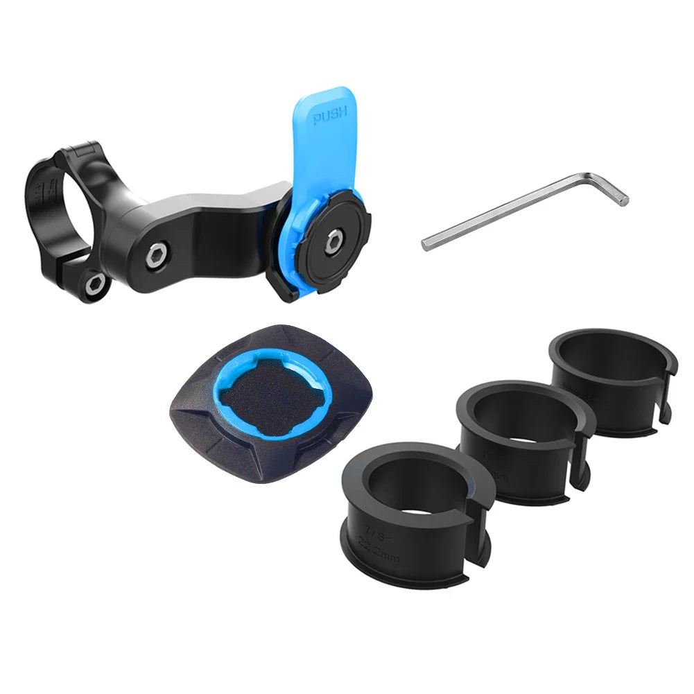 Quad Lock Motorcycle & Bike Phone Holder – 360° Rotatable Stand, Navigation Support, Secure Bracket for Bicycle