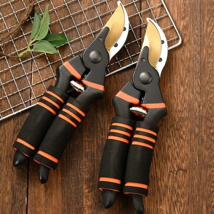 Steel Pruning Shears - Heavy Duty Branch Cutter & Labor Saving Garden Trimming Tool