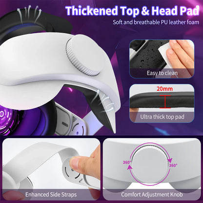Adjustable Head Strap for Oculus Quest 2 – Elite VR Replacement for Comfort & Support