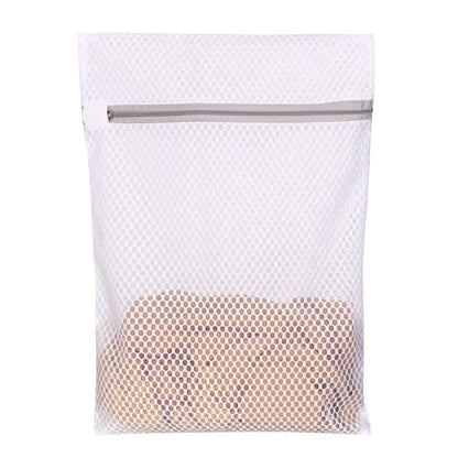 3-Piece Zippered Mesh Laundry Bags Set - Durable Polyester Coarse Net Wash Bags for Washing Machines, Ideal for Delicates and Bras