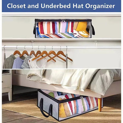Collapsible Baseball Cap Storage Box - Large Capacity Multifunctional Hat Bag, Holds 40 Hats, Ideal for Dormitory and Bedroom