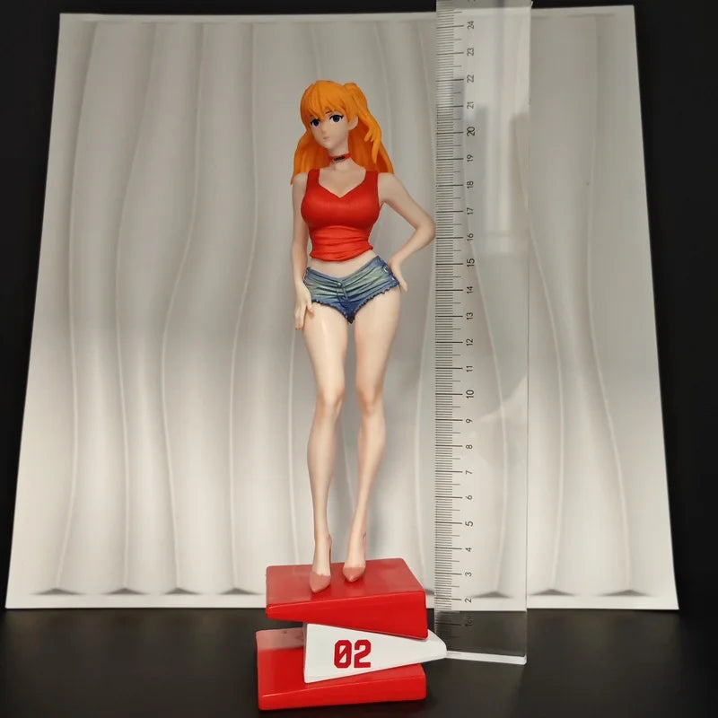 Asuka Langley Summer Anime Figure - 22cm Collectible GK Statue for Desktop Decor & Adult Collectors