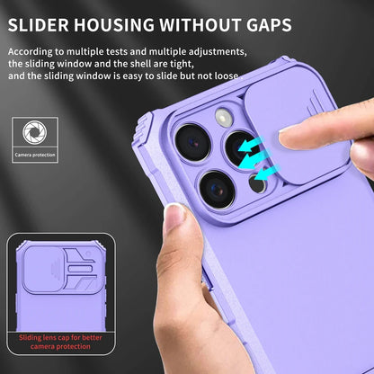Slide Camera Protection Hard Case – Durable Plastic Phone Cover for iPhone 7 to 16 Series