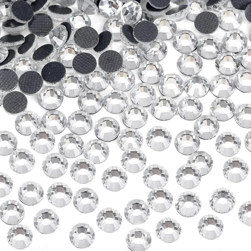 Bobohoo HotFix Crystal Rhinestones SS6-SS30 – Glitter Iron-On Strass Gems for Clothing, Dresses & DIY Crafts