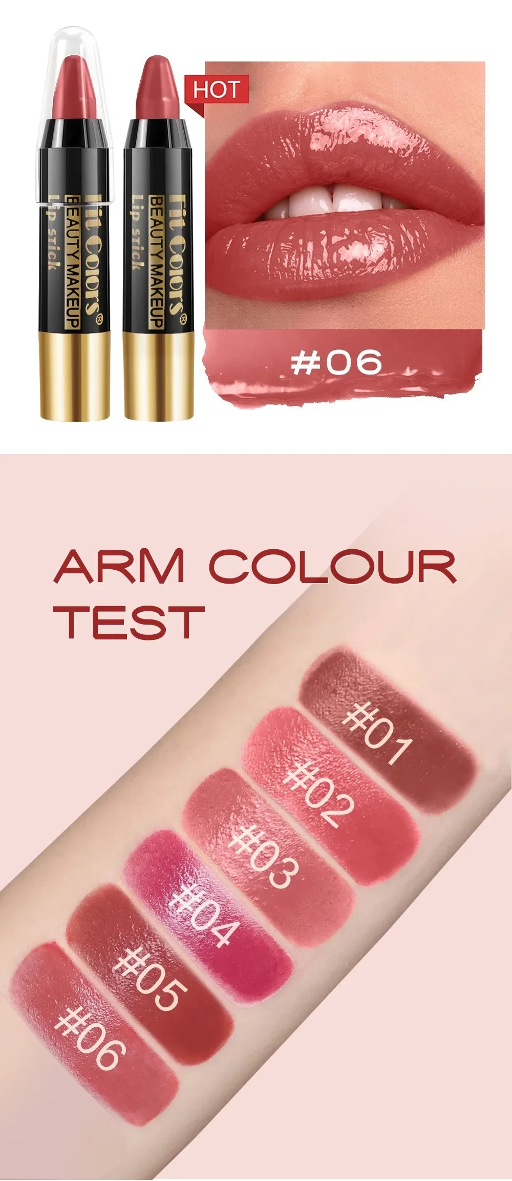 Moisturizing Crayon Lip Gloss Stick – Velvet Long-Lasting, Waterproof Jelly Tint Lipstick & Liner Pen