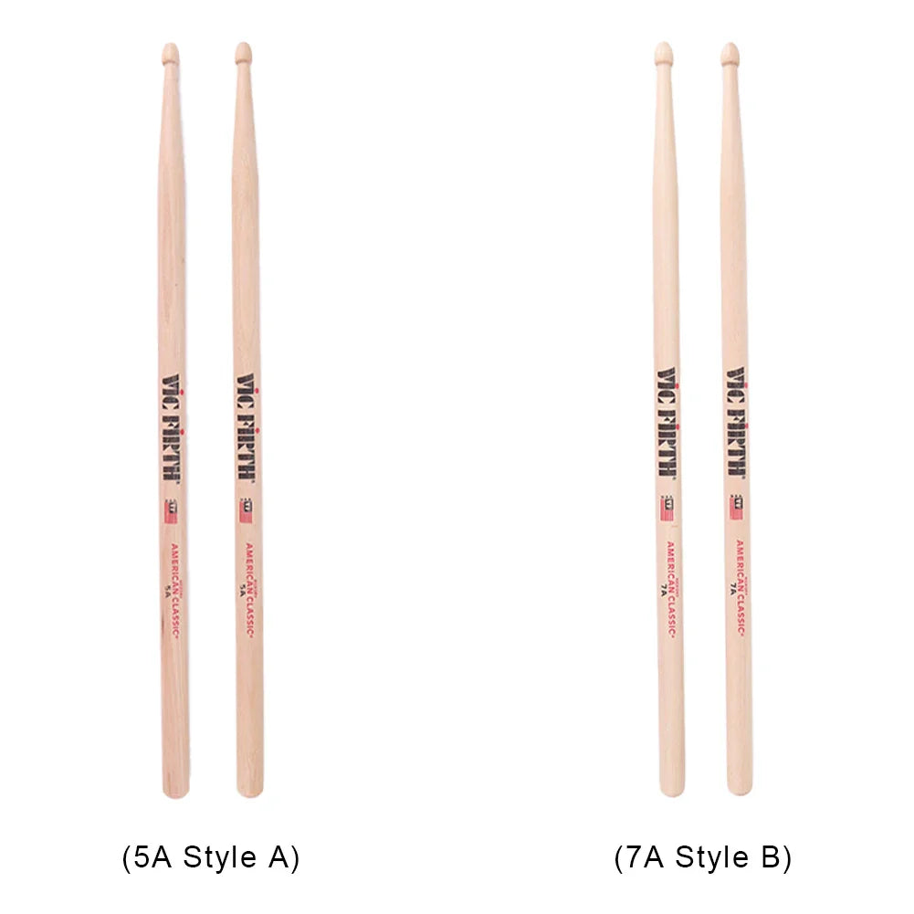 2PCS 5A/7A American Hickory Drumsticks – Jazz Mallets for Acoustic & Electronic Drums, Percussion Drum Sticks