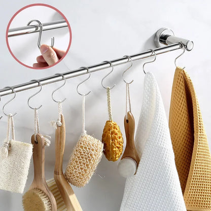Stainless Steel Sharp Tip S Hooks – Hanging Utensil, Meat, and Clothes Hangers for Kitchen & Butcher Shop