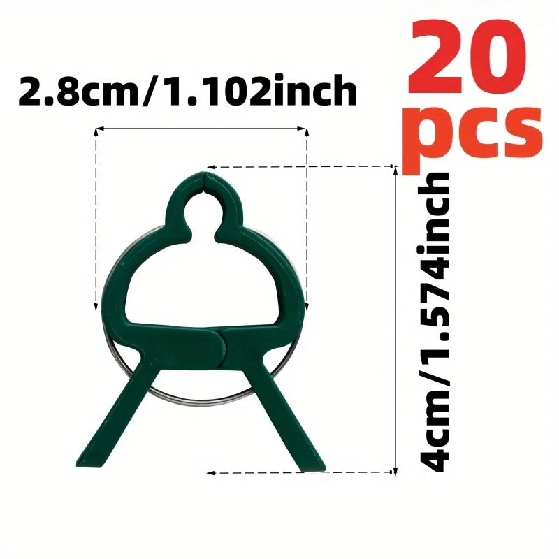 50/20/10pcs Adjustable Plant Clips – Reusable Plastic Garden Supports for Flowers, Vines, Vegetables & Tomatoes