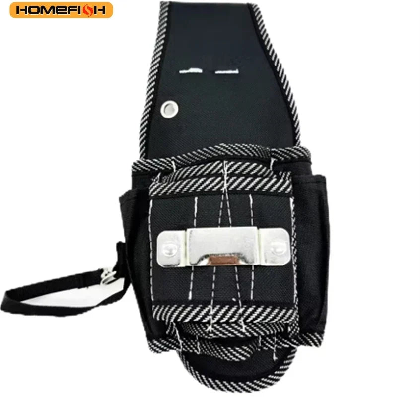 HOMEFISH Tool Bag - Waist-Hung Drill Holster with Multifunctional Pockets for Electrician & Repair Work