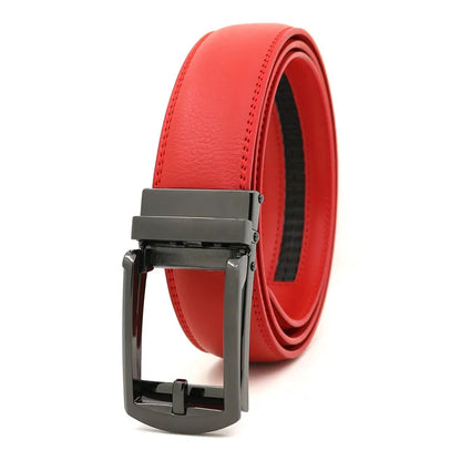Genuine Leather Men’s Belt - Cowhide Luxury Automatic Buckle Business Casual Designer Waist Belt