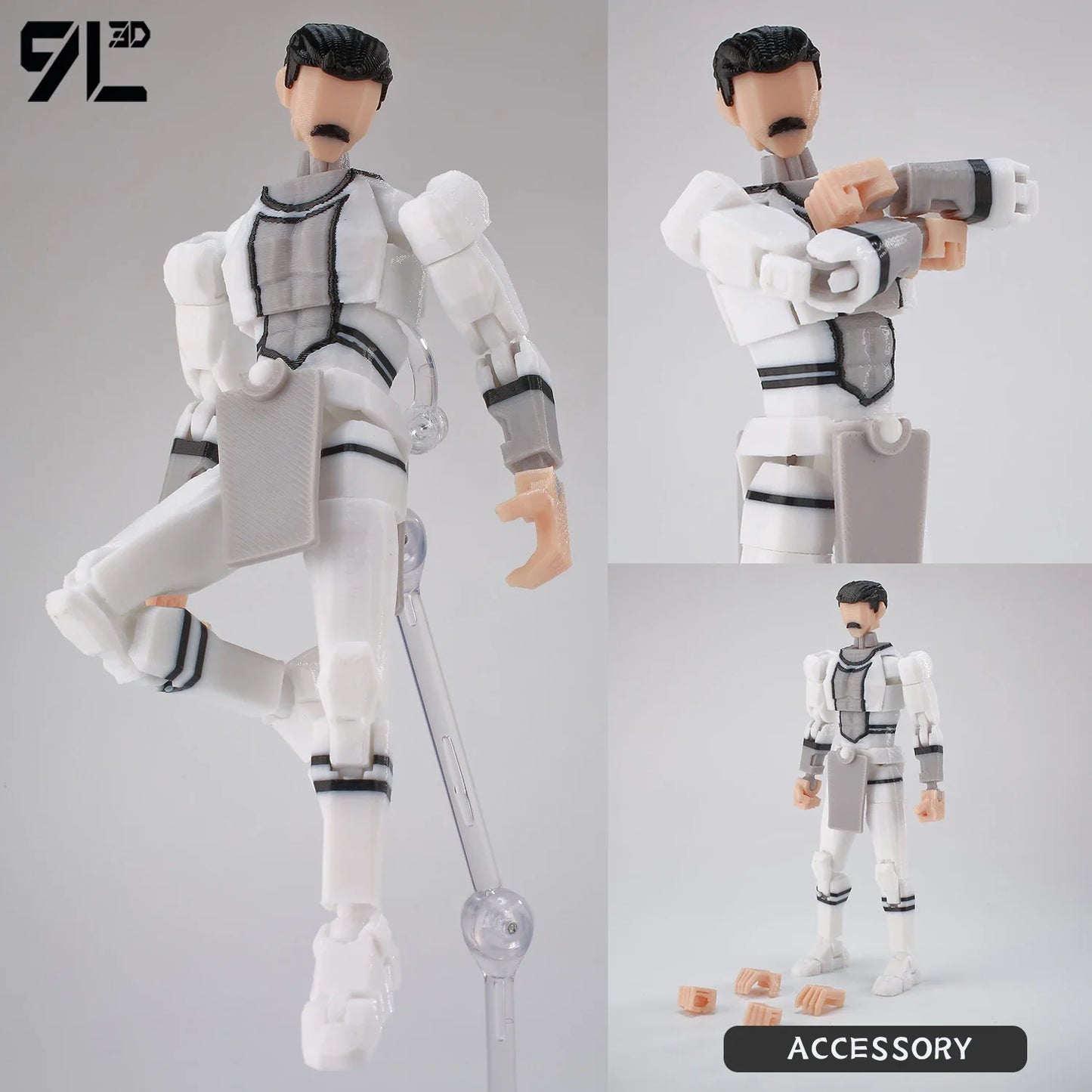 9L 3D Printed Invincible Tech Jacker T13 Lucky13 Action Figure – Multi-Jointed Motorcycle Collectible Model Toy Titan13