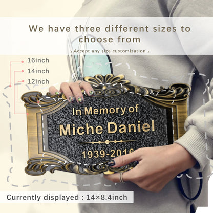 Personalized Memorial Plaque – Custom Engraved Grave Marker for Loved Ones or Pets (Dog & Cat), Remembrance Plaques