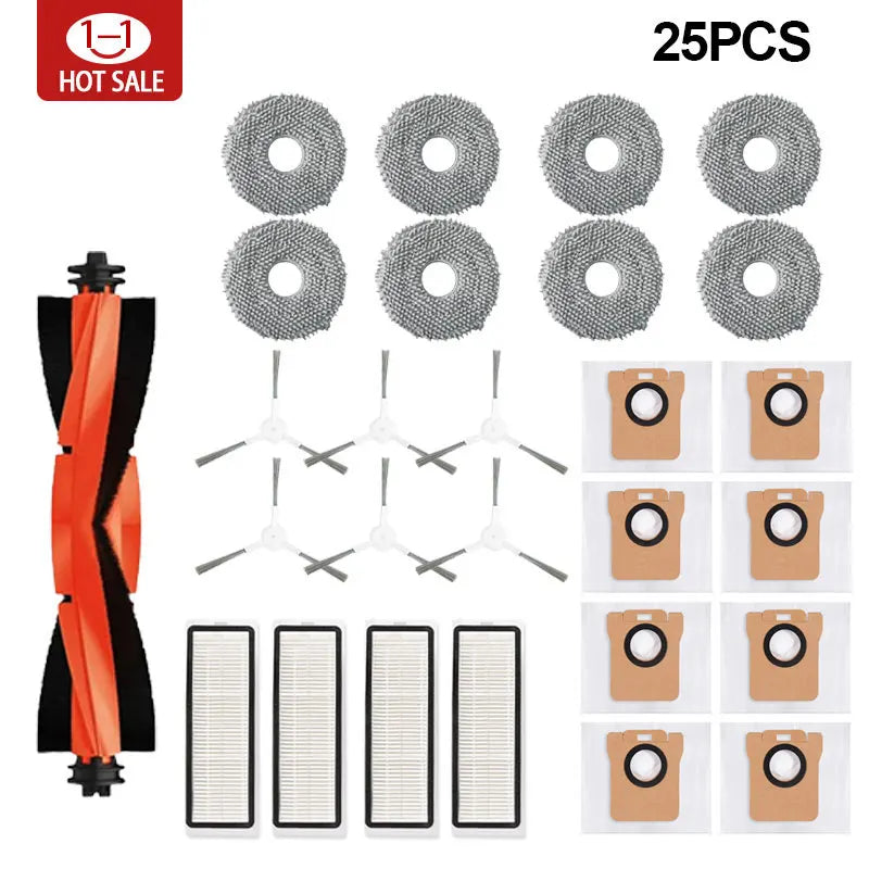 Xiaomi Robot Vacuum X20/X20 Plus Accessories – Dust Bag, Mop Cloth, Side Brush & HEPA Filter Replacement