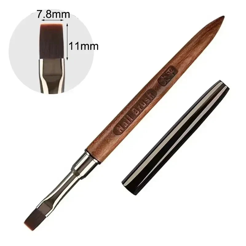 Wood Gel Painting Brush – Nail Art Brush for Gel Tip Extension, Acrylic Builder, UV Gel Nails Manicure Accessory