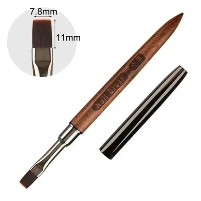 Wood Gel Painting Brush – Nail Art Brush for Gel Tip Extension, Acrylic Builder, UV Gel Nails Manicure Accessory