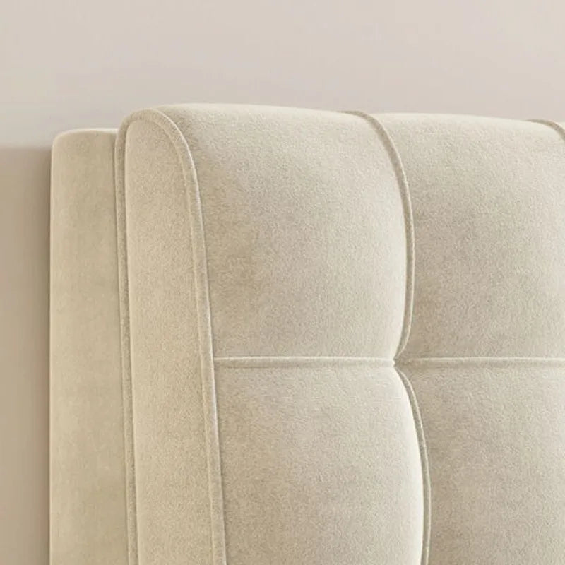 Soft Velvet Bed Head Cushion - Comfortable Backrest with Storage Pocket for Bedroom & Home Relaxation