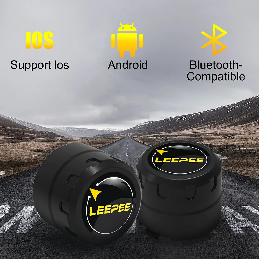 Motorcycle TPMS Bluetooth 4.0/5.0 Tire Pressure Monitoring System – 2 Sensors Pit Bike Tyre Tester Diagnostic Set