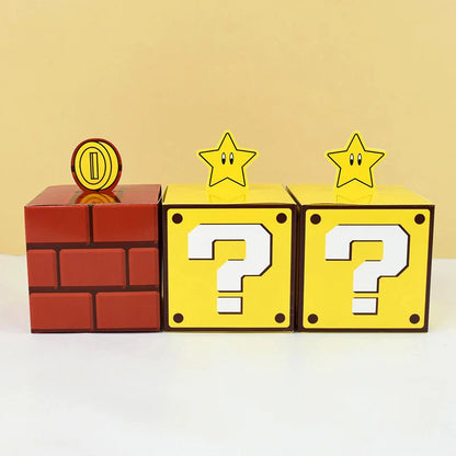 6PCS Question Block Gift Boxes – Kids Video Game Party Favors, Candy Treat Boxes & Decorations 10cm