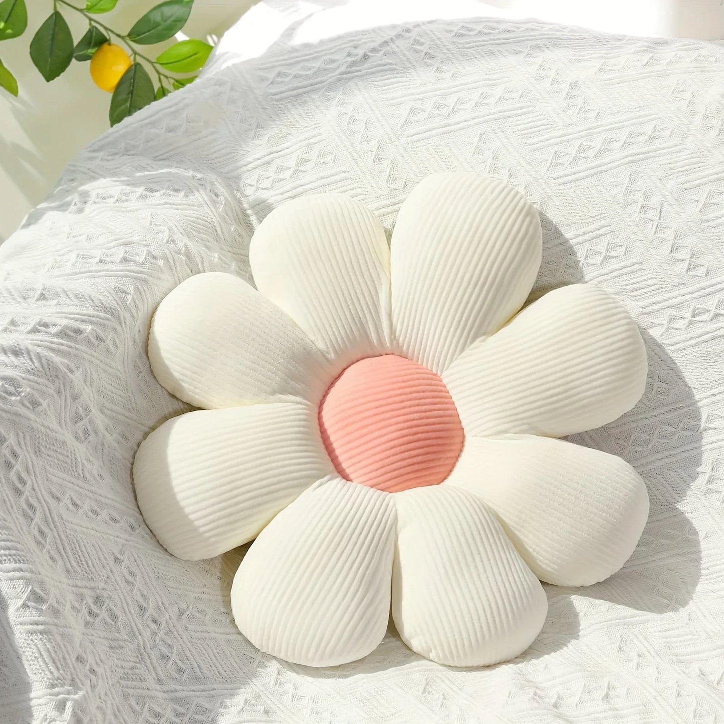 Sunflower Pillow & Daisy Seat Cushion – Plush Flower Mat for Office, Christmas, Halloween & Thanksgiving Gift