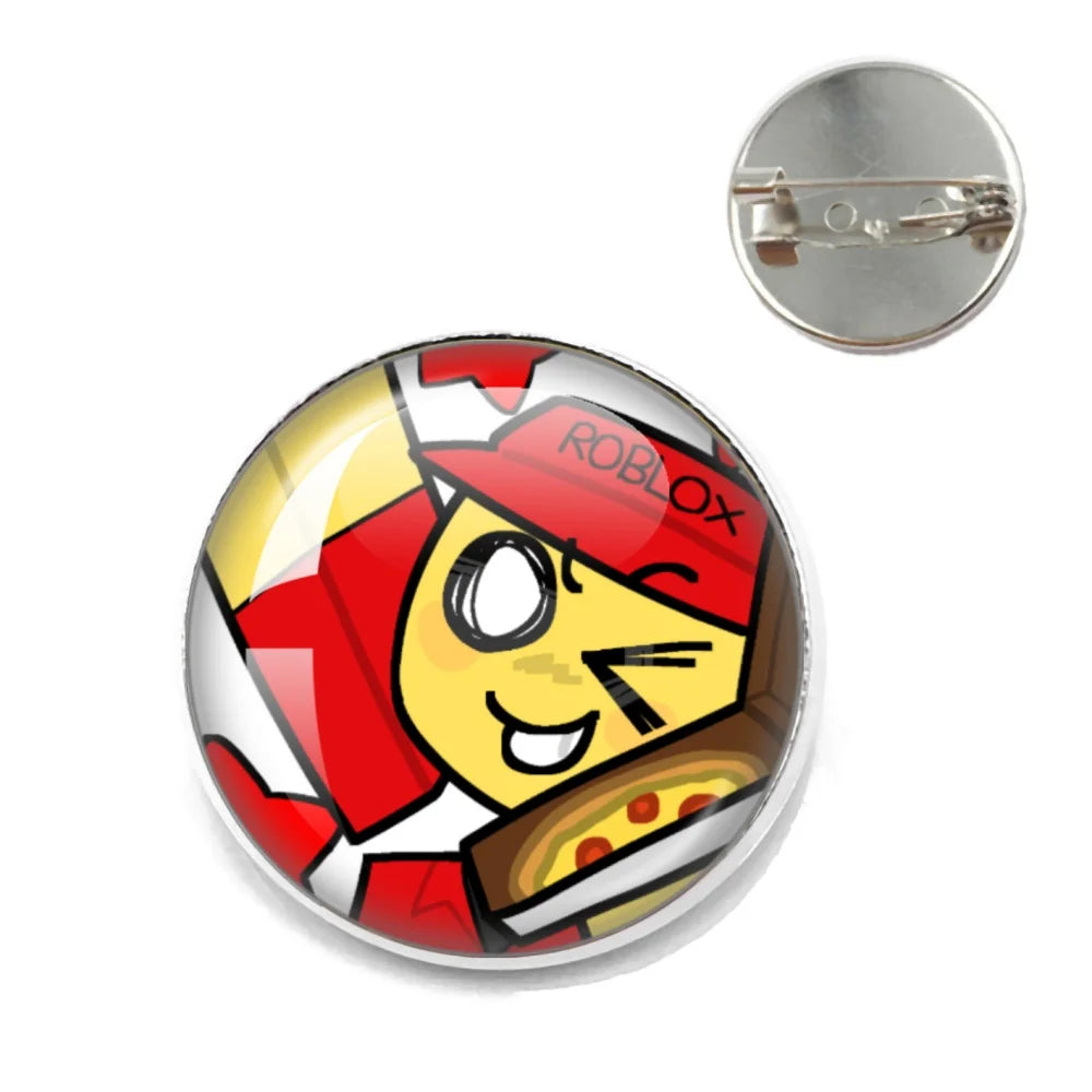 Pizza Character Elliot Game Forsaken Pin Brooch – Funny Meme Backpack Accessory for Friends & Fans Gifts