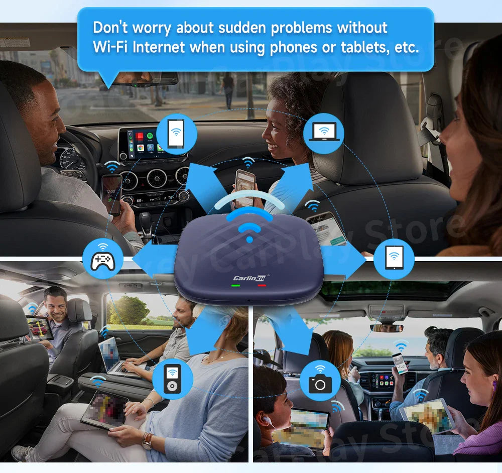 Carlinkit CarPlay AI Box — Qualcomm 6125 8-Core, Android 13, Wireless & Wired CarPlay, Android Auto for OEM Cars