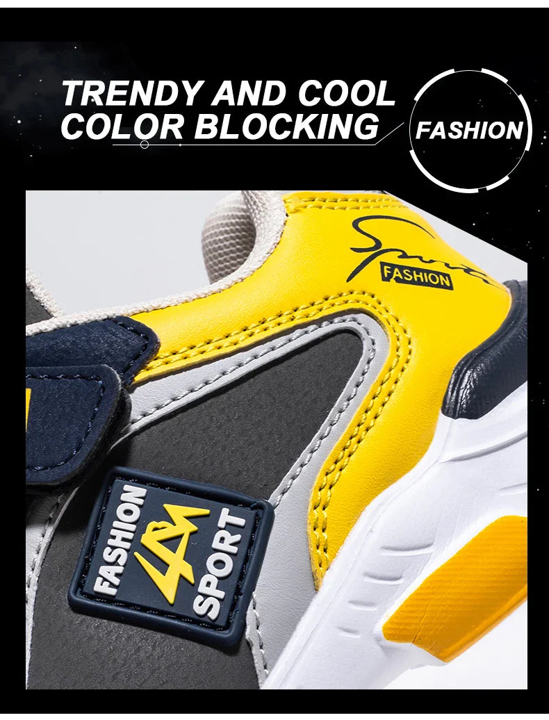 Four Seasons Kids Sports Shoes — Boys' Lightweight Running & Leisure Sneakers, Breathable Outdoor Casual Shoes