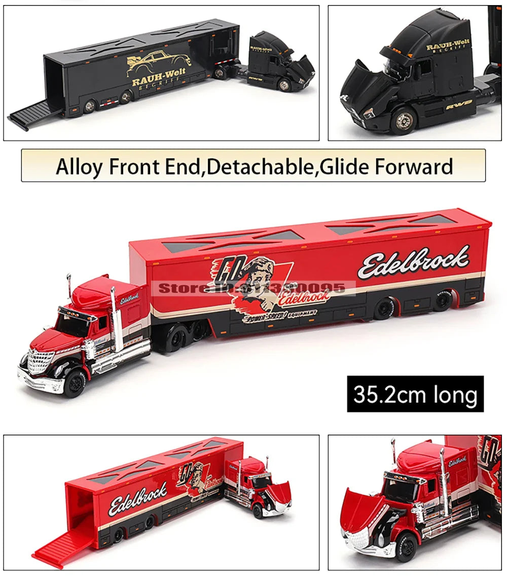Maisto 1:64 Mack Anthem & LoneStar Trailer Model — Alloy Diecast Transport Simulation Car Collection