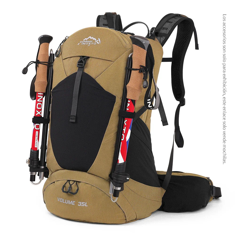 35L Mountaineering Backpack - Waterproof Outdoor Sports Bag for Men & Women, Camping & Hiking Rain Gear