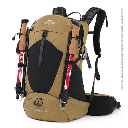 35L Mountaineering Backpack - Waterproof Outdoor Sports Bag for Men & Women, Camping & Hiking Rain Gear