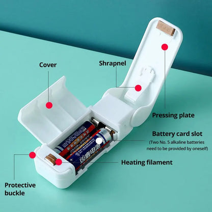 Mini Heat Bag Sealing Machine – Portable Food Bag Sealer, Thermal Plastic Closure for Kitchen Packing