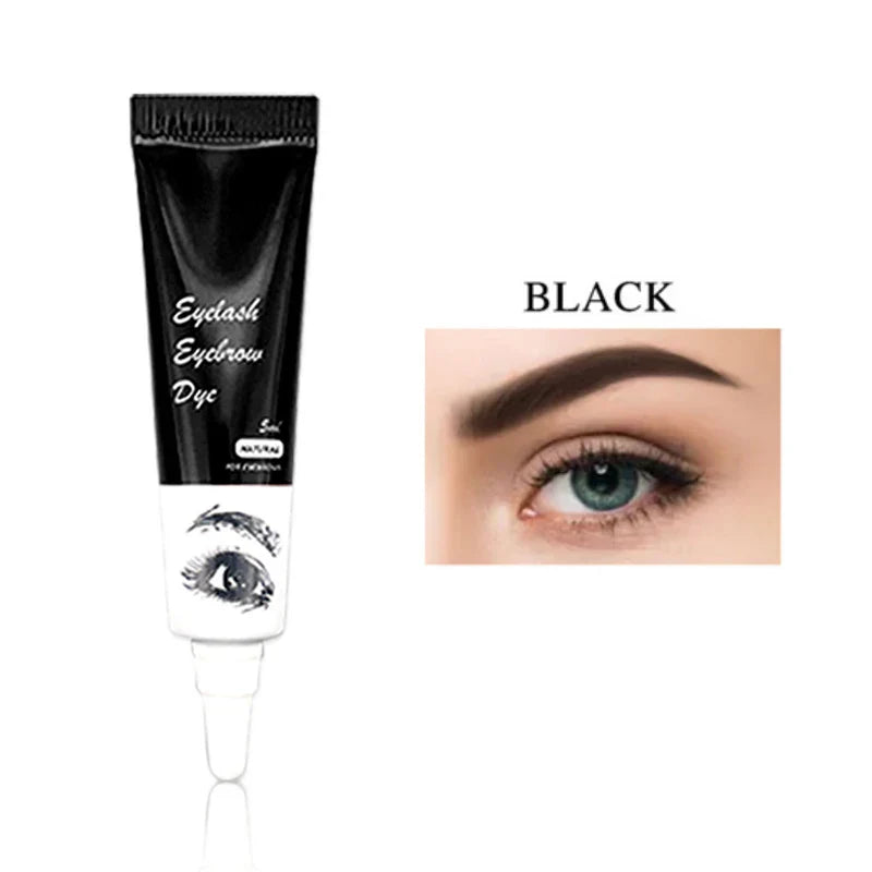 15-Minute Fast Henna Eyelash & Eyebrow Dye Tint Kit – Professional Easy Dye Gel in Brown & Black for Perfect Eyebrows