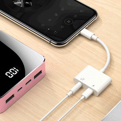 Headphone Adapter for iPhone 14/13/12/11/X/8/7 Plus — Lightning to 3.5mm Aux Audio Splitter Earphone Jack Cable