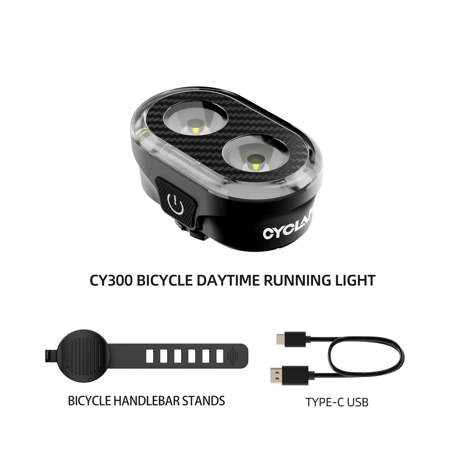 CYCLAMI CY300T Smart Bicycle Brake Sensing Light — Waterproof Front & Rear MTB Road Bike Light Accessory