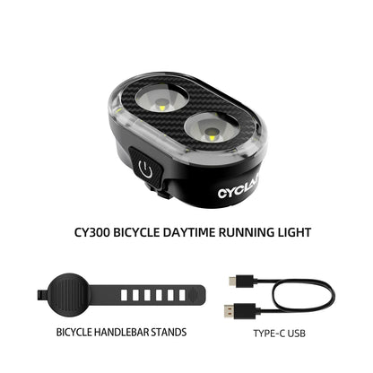 CYCLAMI CY300T Smart Bicycle Brake Sensing Light — Waterproof Front & Rear MTB Road Bike Light Accessory