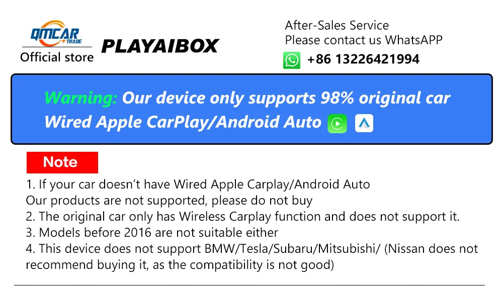 Wireless CarPlay Adapter – 2-in-1 Android Auto Smart Dongle for Volvo, Benz, Cadillac, Jeep, Lexus, Buick, Audi, Mazda, VW, Kia
