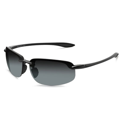 JULI Sports Sunglasses – TR90 Rimless Frame, UV400 Protection for Men & Women, Ideal for Cycling, Running, Fishing, Baseball, and Driving, Model 8001
