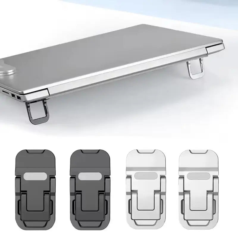 2PCS Mini Foldable Laptop Stands – Portable Adjustable Notebook & Keyboard Riser with 2 Angles