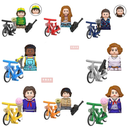 The Terrible Movie Upside-Down Model Building Block Set – Dustin, Mike, Lucas & Eleven Action Figures Toy for Kids