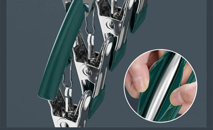 10-Pack Stainless Steel Sock Clips – Windproof Non-Slip Clothes Rack for Drying Socks, Underwear, Towels, and Laundry