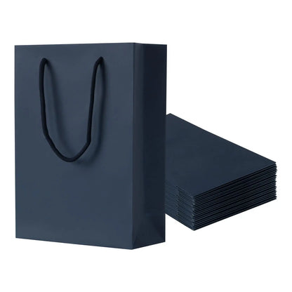 25/50pcs Brown Kraft Paper Gift Bags with Handles – Wedding, Birthday, Party Favor & Small Business Grocery Bags